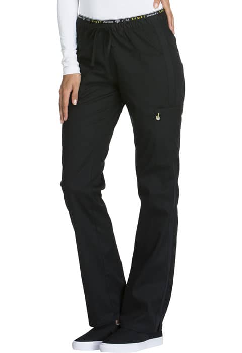 CK003T_BLKV_LEFT Прямые брюки Cherokee Luxe Sport CK003Т, удлиненная модель